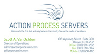 Action Process Servers Business Card